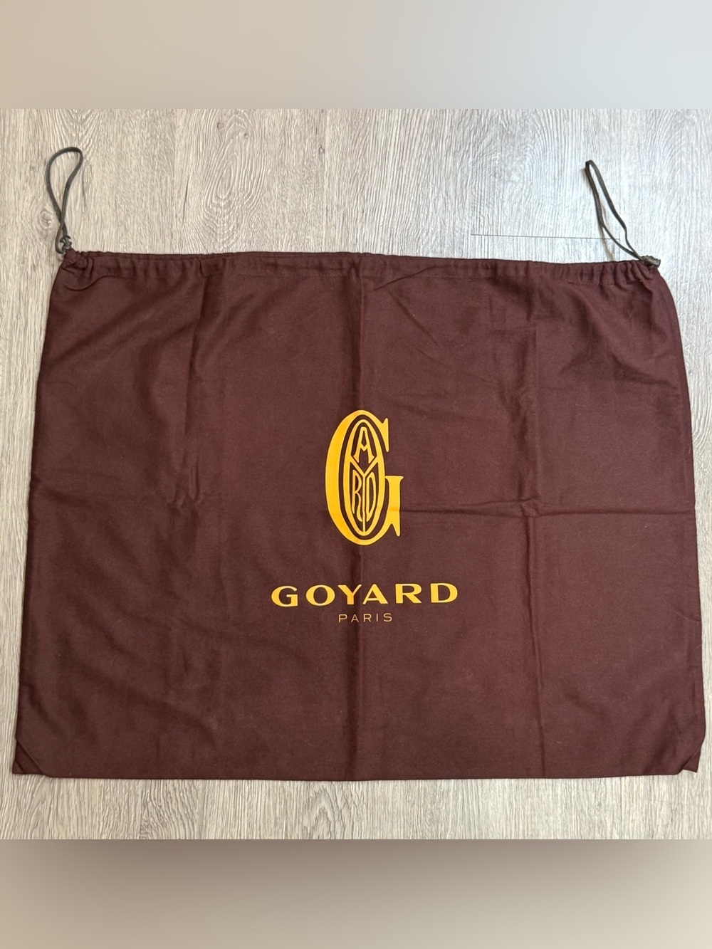 Goyard Dust Bag in Burgundy with Yellow Logo